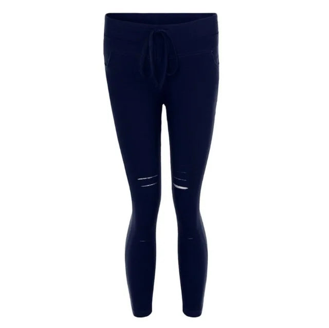 Fudus | Plus Size Zerrissene Stretch Bleistift-Hosen für Frauen