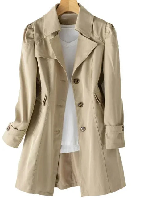 Damen Trenchcoat Mit Modernem Chic Bequem