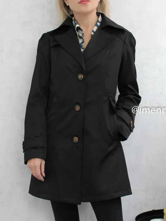 Damen Trenchcoat Mit Modernem Chic Bequem