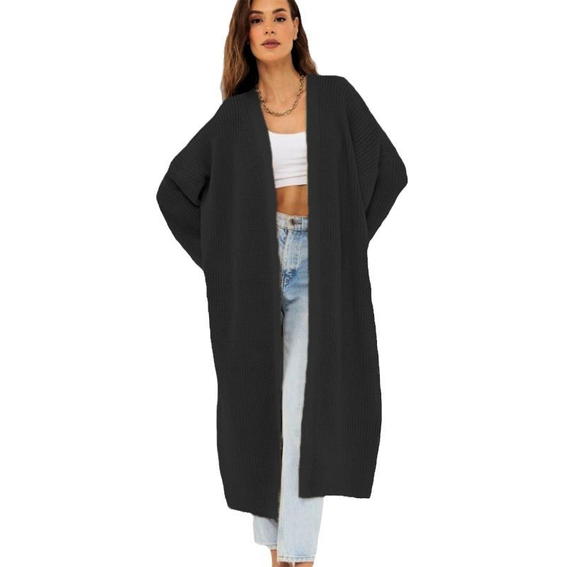 Damen Langstrickcardigan mit lässigem Schnitt und strukturiertem Design Fudus