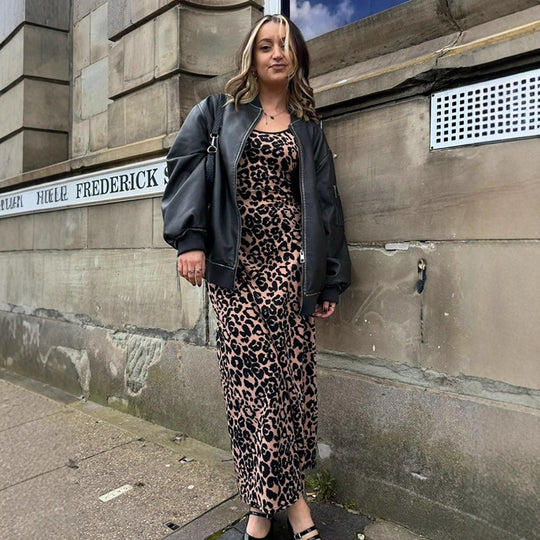 Damen Langarmjacke aus hochwertigem Kunstleder Fudus