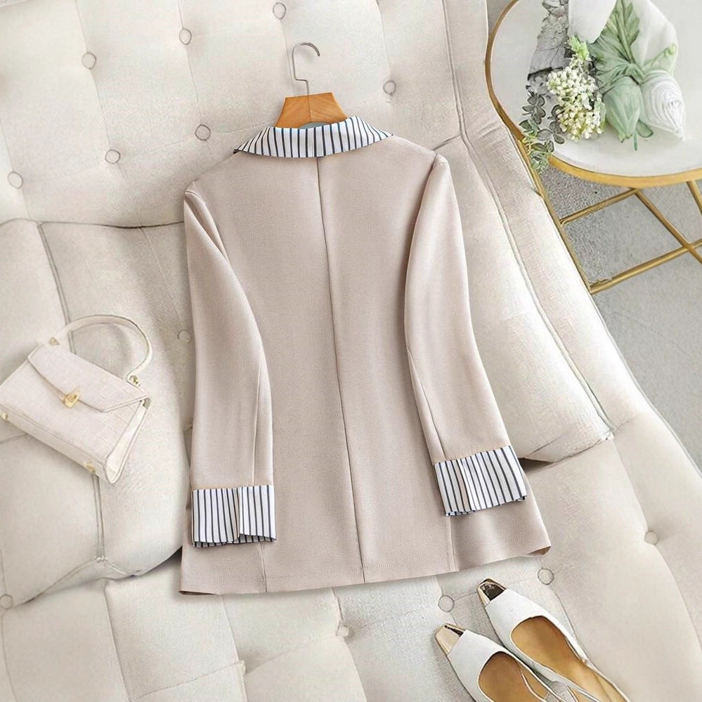 Damen Eleganter Leinenblazer mit extra weitem Schnitt und modernen Details Fudus