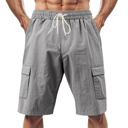 Cargo-Shorts Herren Elastischer Bund Seitentaschen