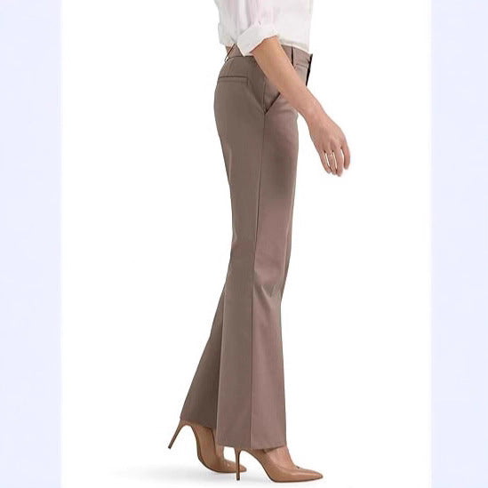 Damen lässige Chino-Hose mit feiner Textur und praktischen Taschen Fudus