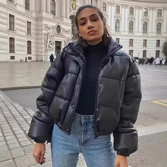 Damen kurzärmlige Daunenjacke Fudus