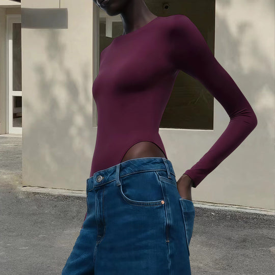 Damen Langärmliger Bodysuit mit integriertem Shaping-Effekt Fudus