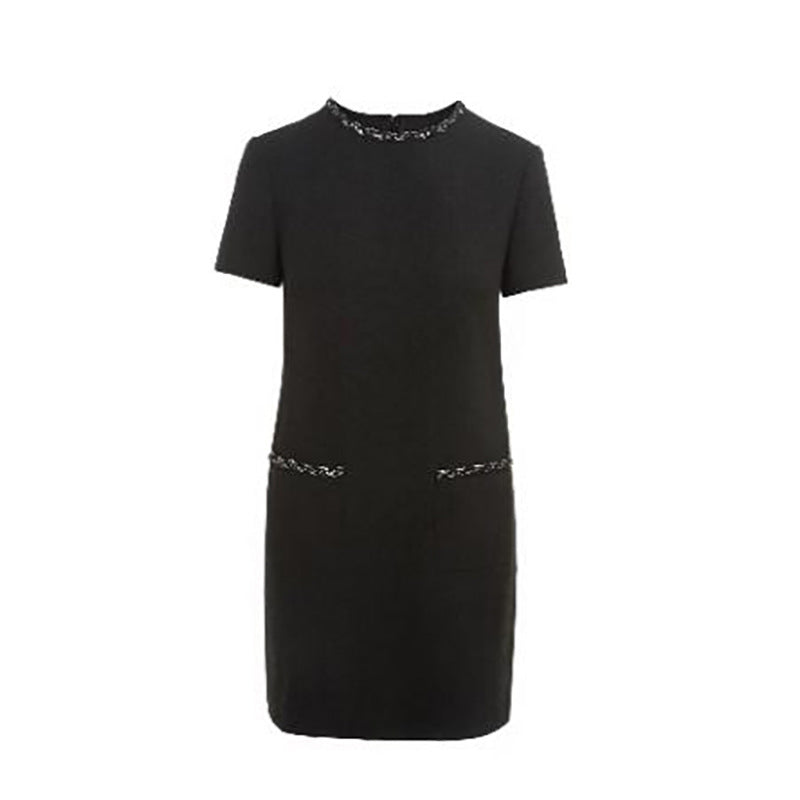 Damen Elegantes Kleid Mit Strukturiertem Stoff