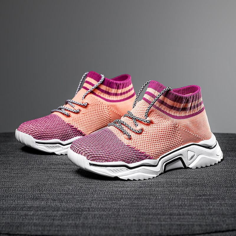 Damen Sportliche High-Top Sneaker mit elastischem Strick-Obermaterial Fudus