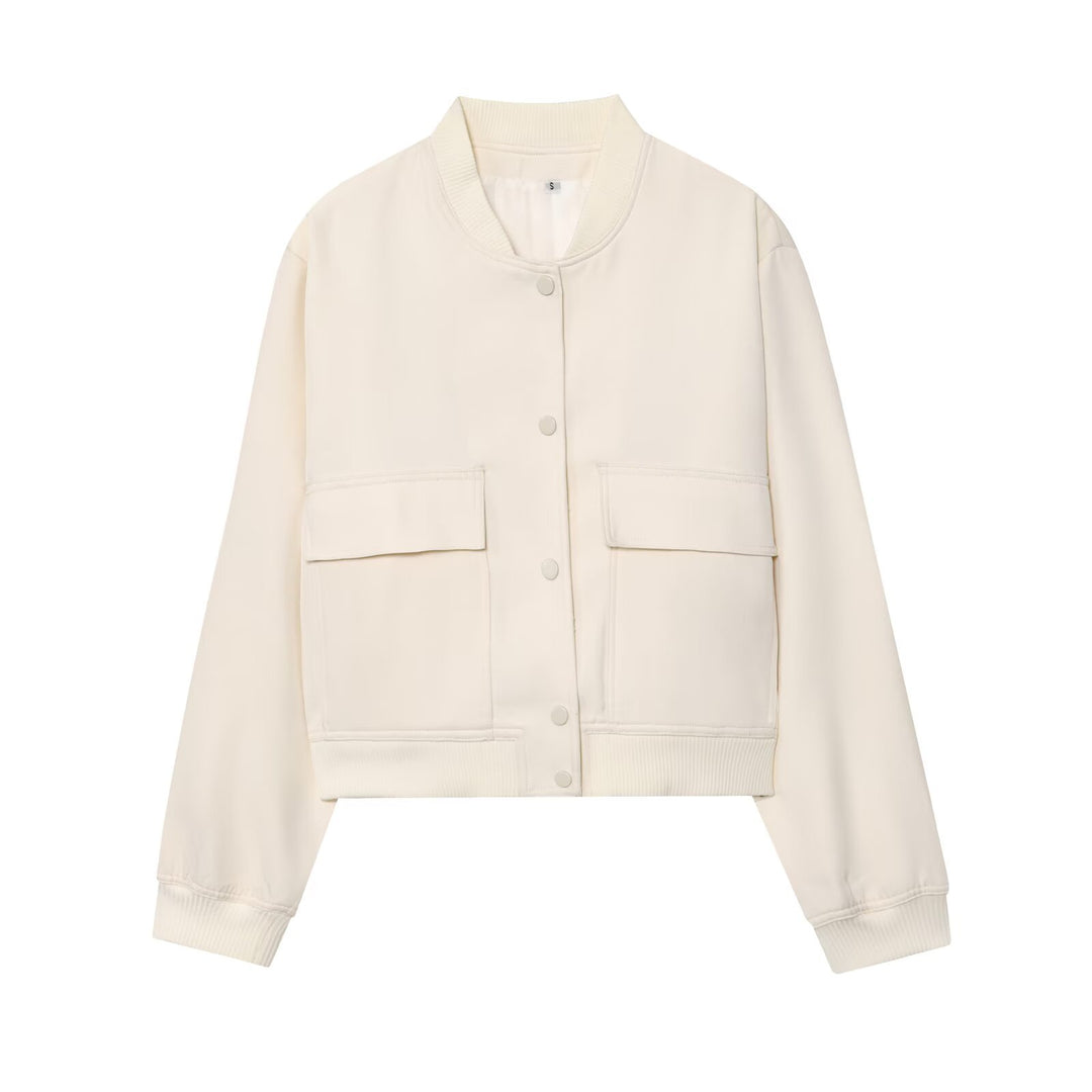 Damen lässige Jacke mit praktischen Taschen Fudus