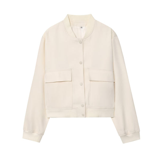 Damen lässige Jacke mit praktischen Taschen Fudus