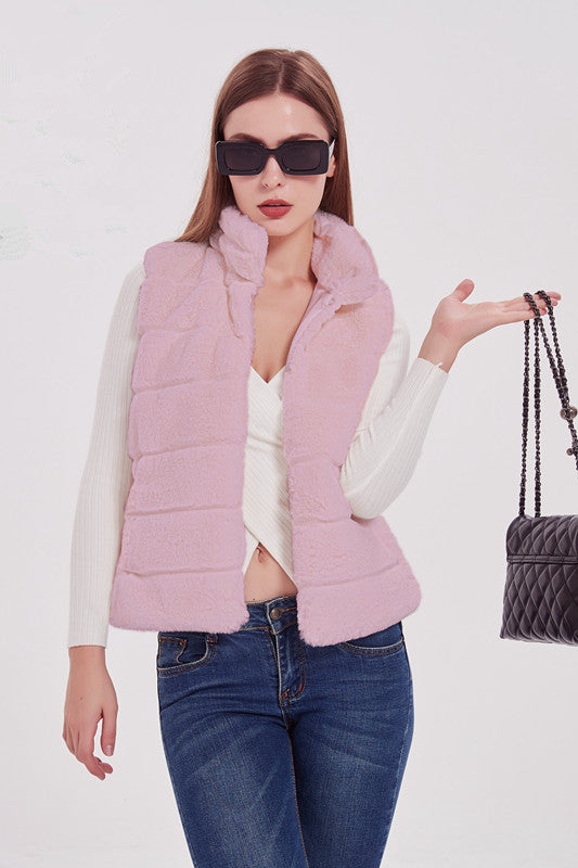 Damen Steppweste mit hohem Kragen und trendigem Schnitt Fudus