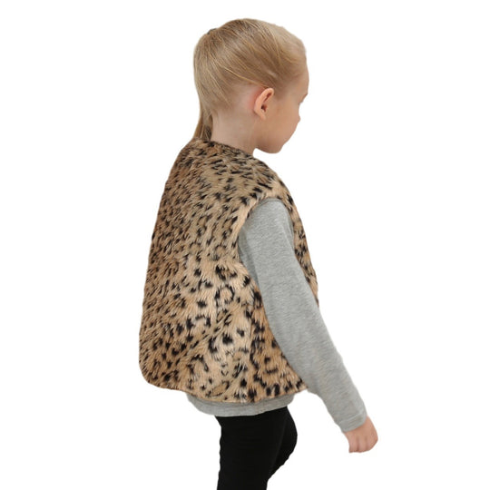 Damen Modischer Leopardenfell-Weste Fudus