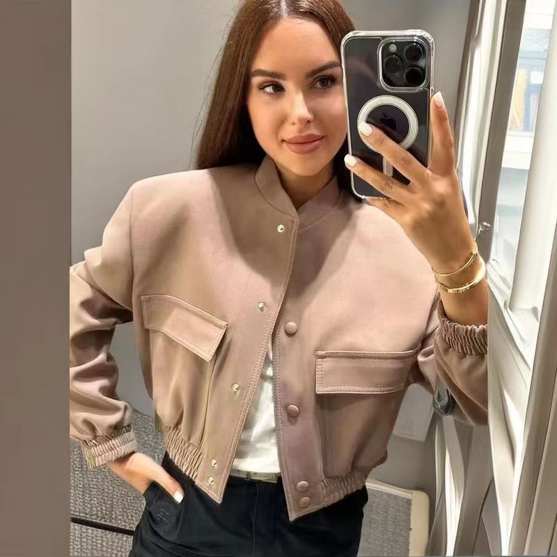 Damen kurze Utility-Jacke Fudus