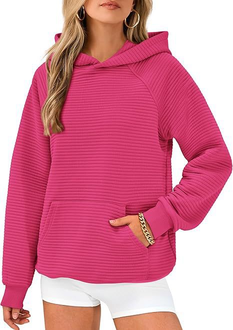 Damen Kapuzensweater aus strukturiertem Stoff Fudus
