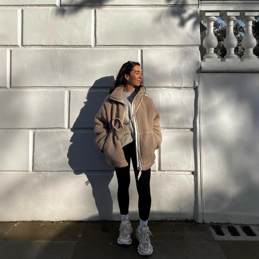 Damen Kuschelige Teddyjacke Fudus