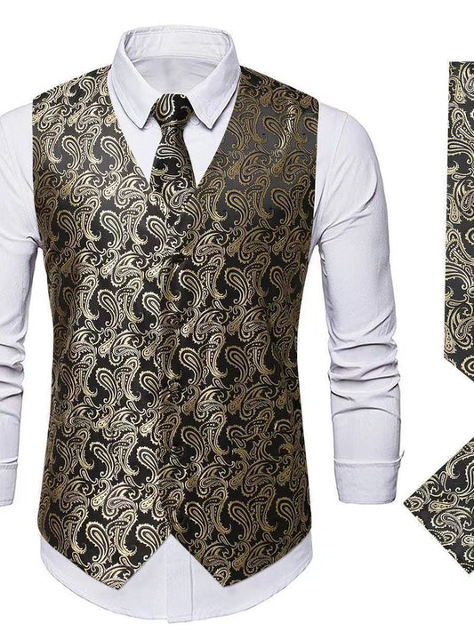 Anzugweste Herren Elegant Paisley