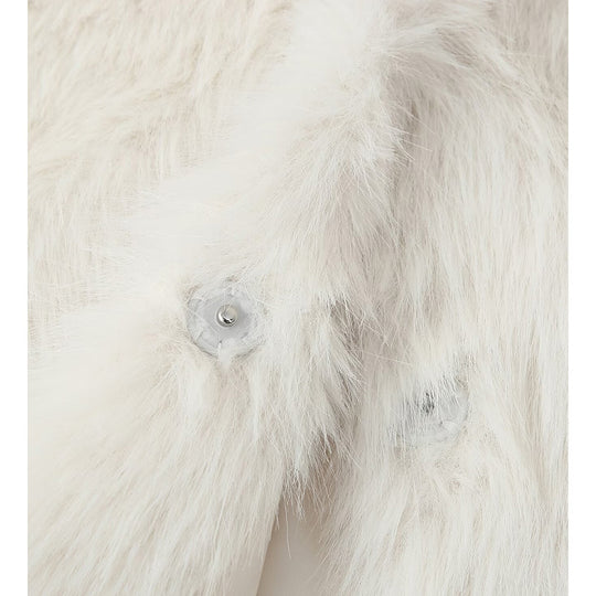 Damen kuschelige Weste aus Kunstpelz mit elegantem Stehkragen Fudus