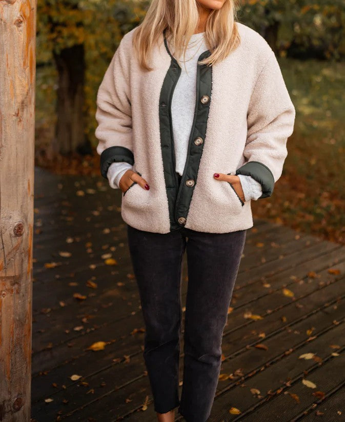 Damen Kuschelige und stylische Fleecejacke Fudus