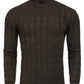 Herren Strickpullover Zopfmuster Warm Weich Hoher Kragen