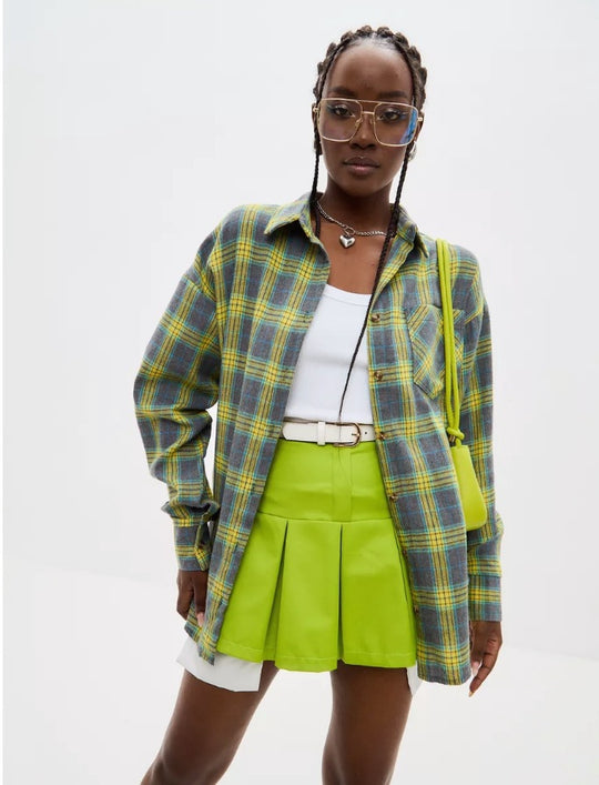 Damen Karierte Überhemd Fudus