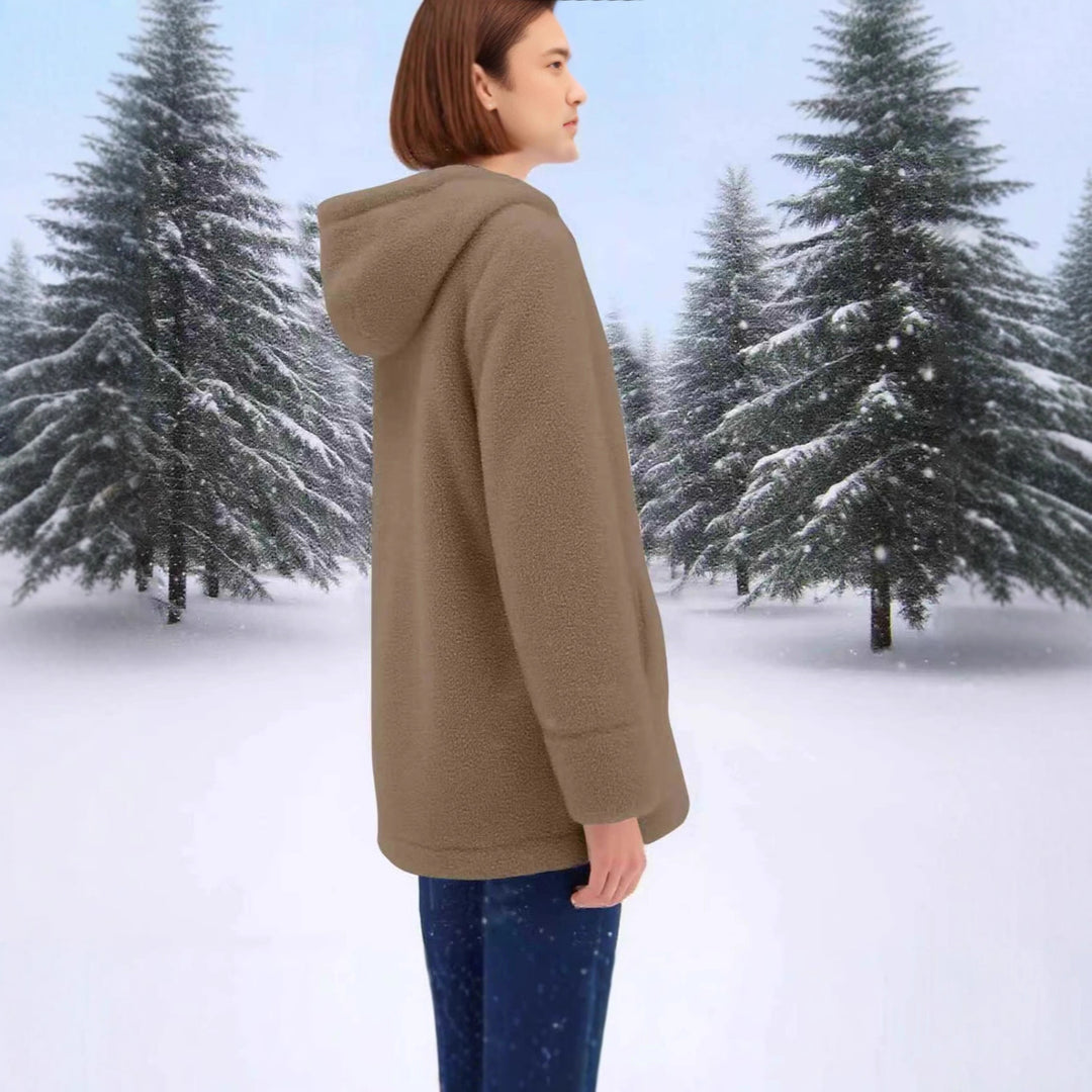 Damen kuschelige Fleecejacke mit praktischen Taschen und durchgehendem Reißverschluss Fudus