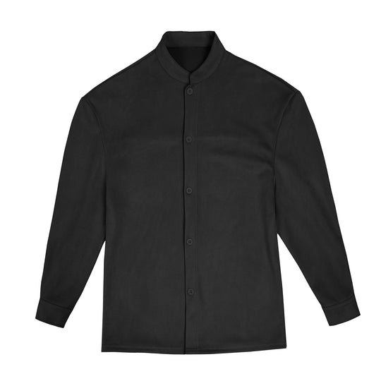 Damen Langarmbluse mit schimmerndem Stoff und modernem Stehkragen Fudus