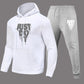 Damen Hoodie und Jogginghose Set mit modernem Grafikdruck Fudus