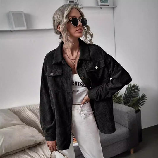 Damen lässige Cordjacke Fudus