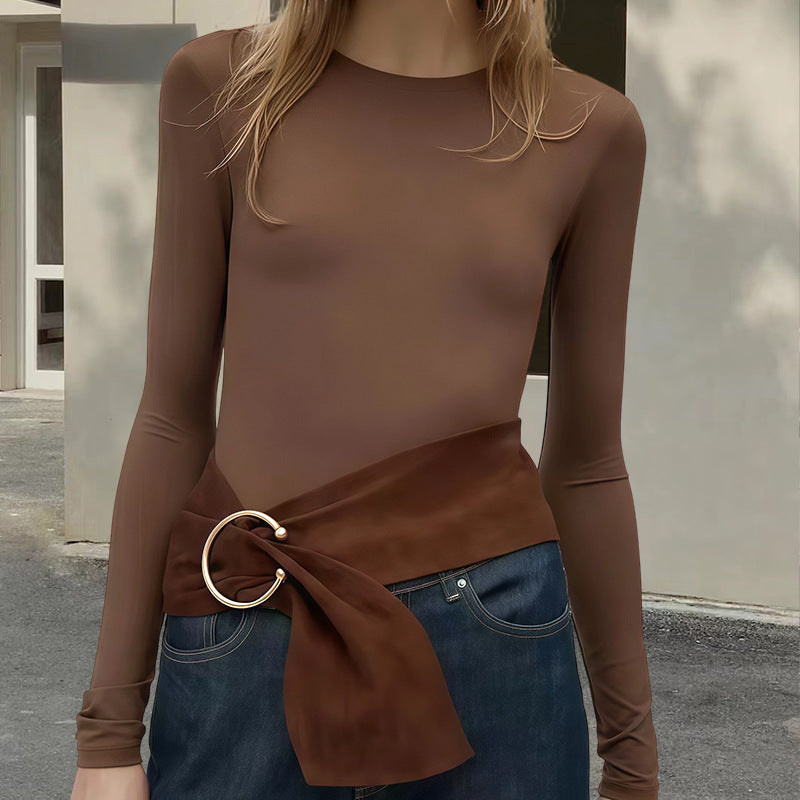 Damen Langärmliger Bodysuit mit integriertem Shaping-Effekt Fudus