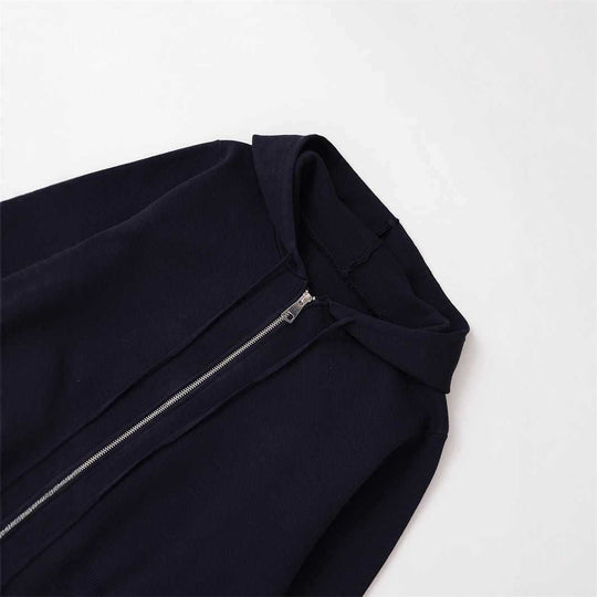 Damen modischer Kapuzenpullover mit Reißverschluss und elastischen Bündchen Fudus