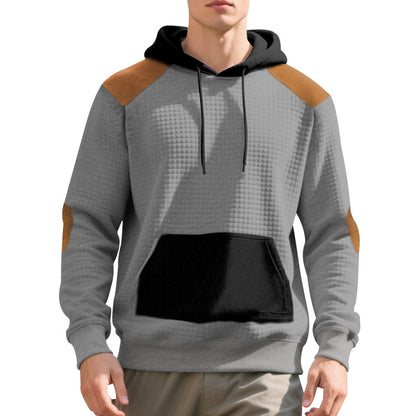 Herren Hoodie mit strukturiertem Stoff und kontrastierenden Details Fudus