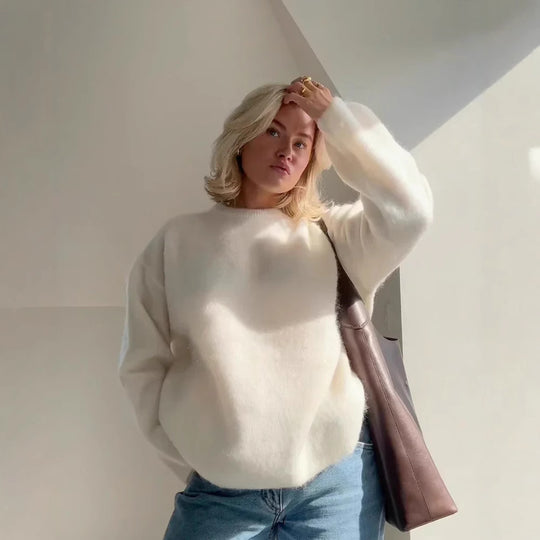 Damen Kuscheliger Pullover mit weitem Schnitt Fudus