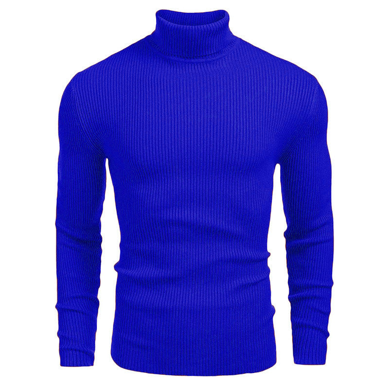 Herren Hochwertiger Rollkragenpullover aus feinem Rippenstrick Fudus