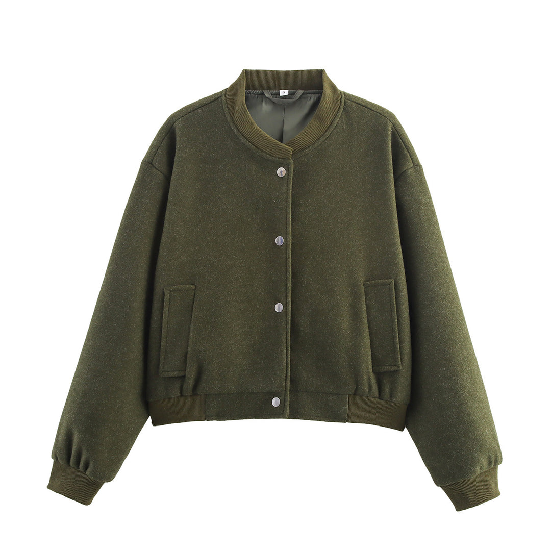 Damen Lässige Oversize-Jacke mit Knopfverschluss