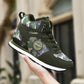 Damen Sportliche High-Top Sneakers mit Camouflage-Muster Fudus