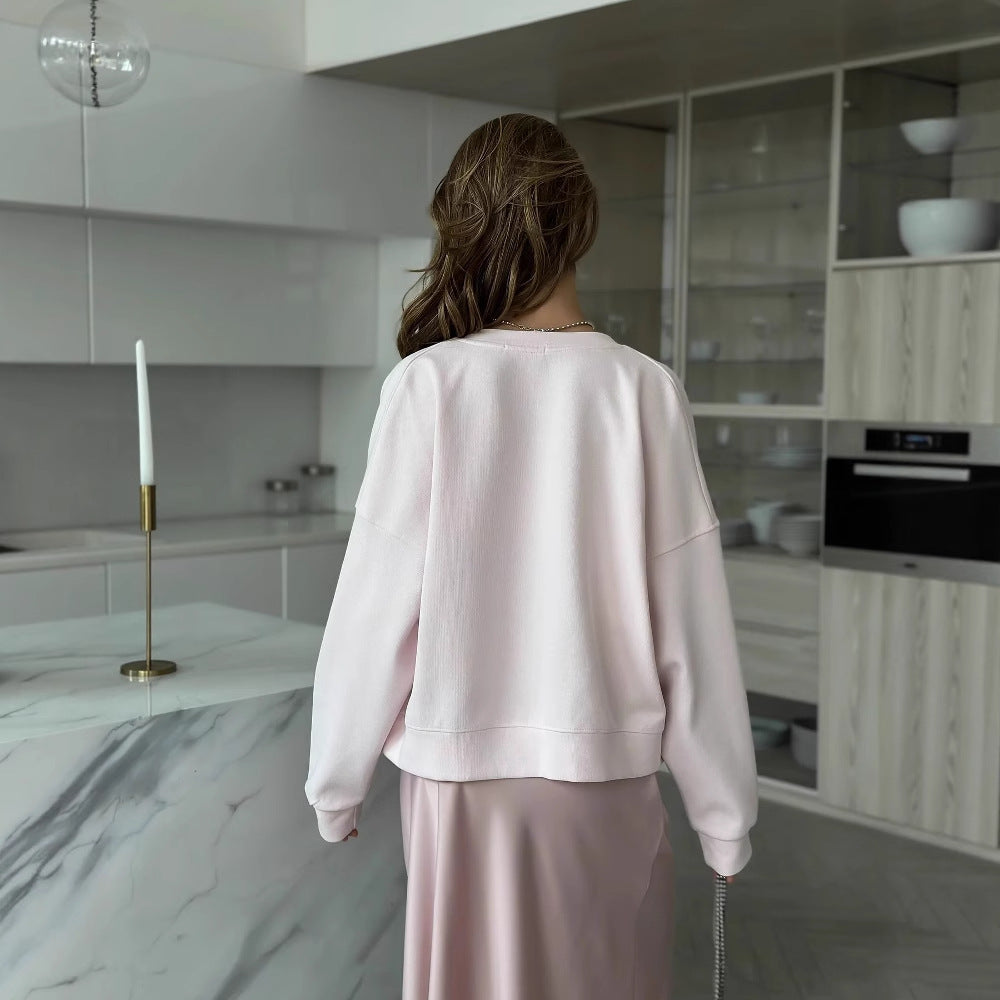 Damen lässige Strickjacke mit feinen Knopfdetails Fudus