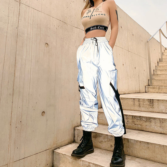 Damen lässige Cargo-Hose mit praktischen Taschen Fudus