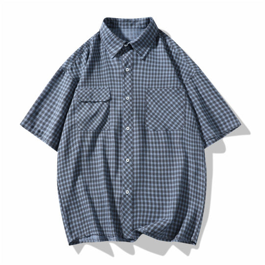 Damen Karierte Kurzarmbluse Fudus