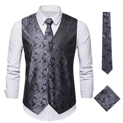 Anzugweste Herren Elegant Paisley