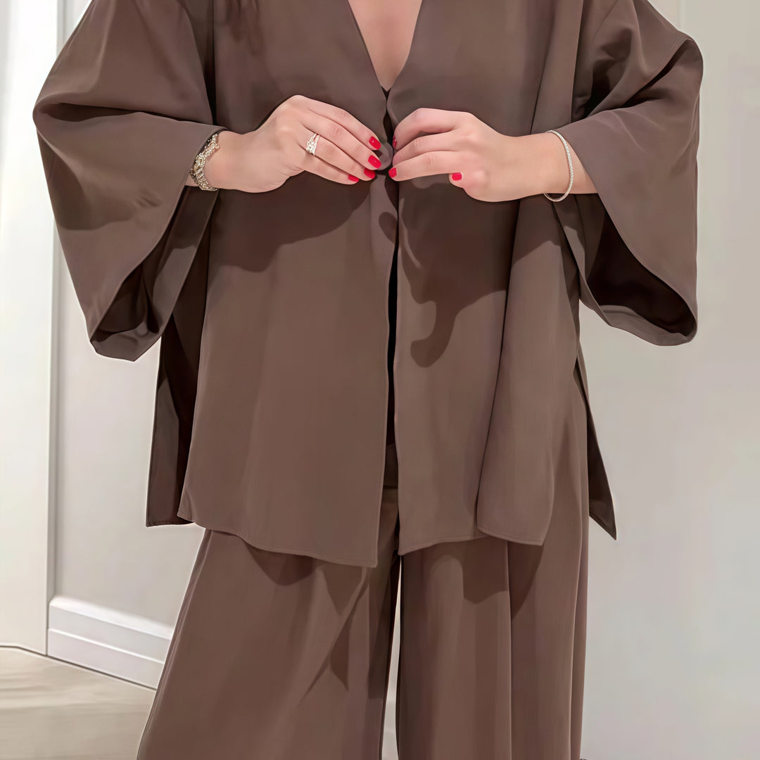 Damen lässige Oversized Blazerjacke mit weitem Schnitt Fudus