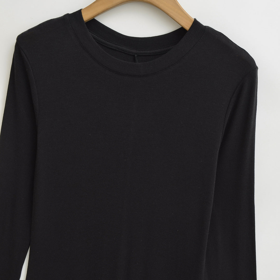 Damen langärmliges Jersey-Kleid Fudus