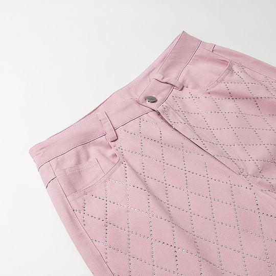 Damen Hochtaillierte Bundfaltenhose Fudus