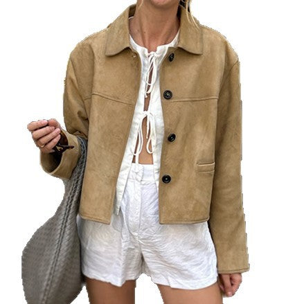 Damen Kunstlederjacke im urbanoen Stil mit modernem Schnitt Fudus