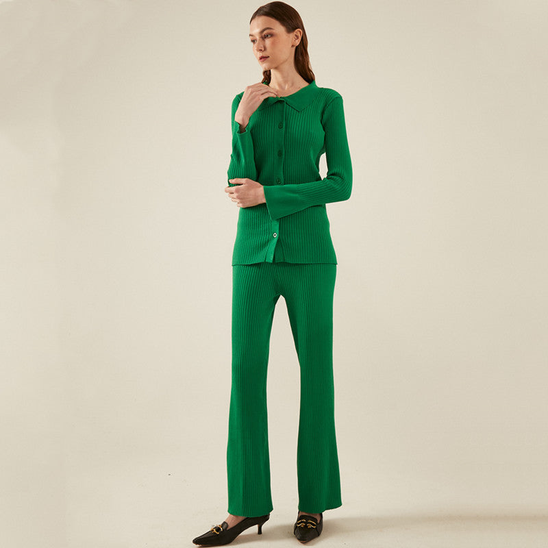 Damen 3-teilige Feinstrick-Loungewear-Set Fudus