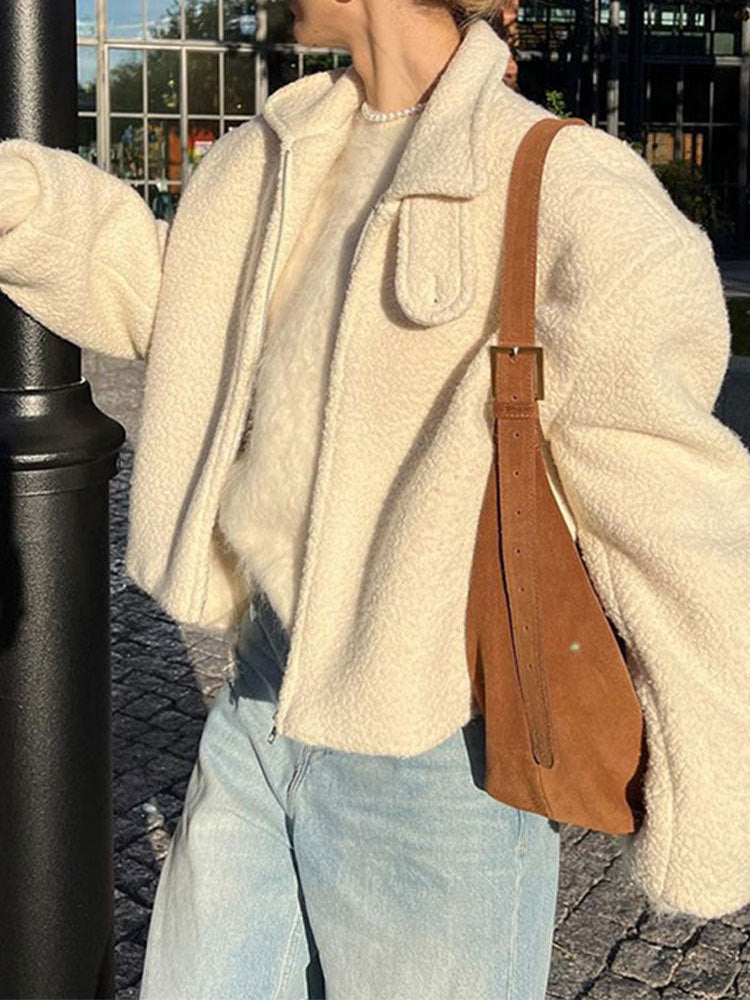 Damen Kuscheljacke im stylischen Oversized-Design Fudus