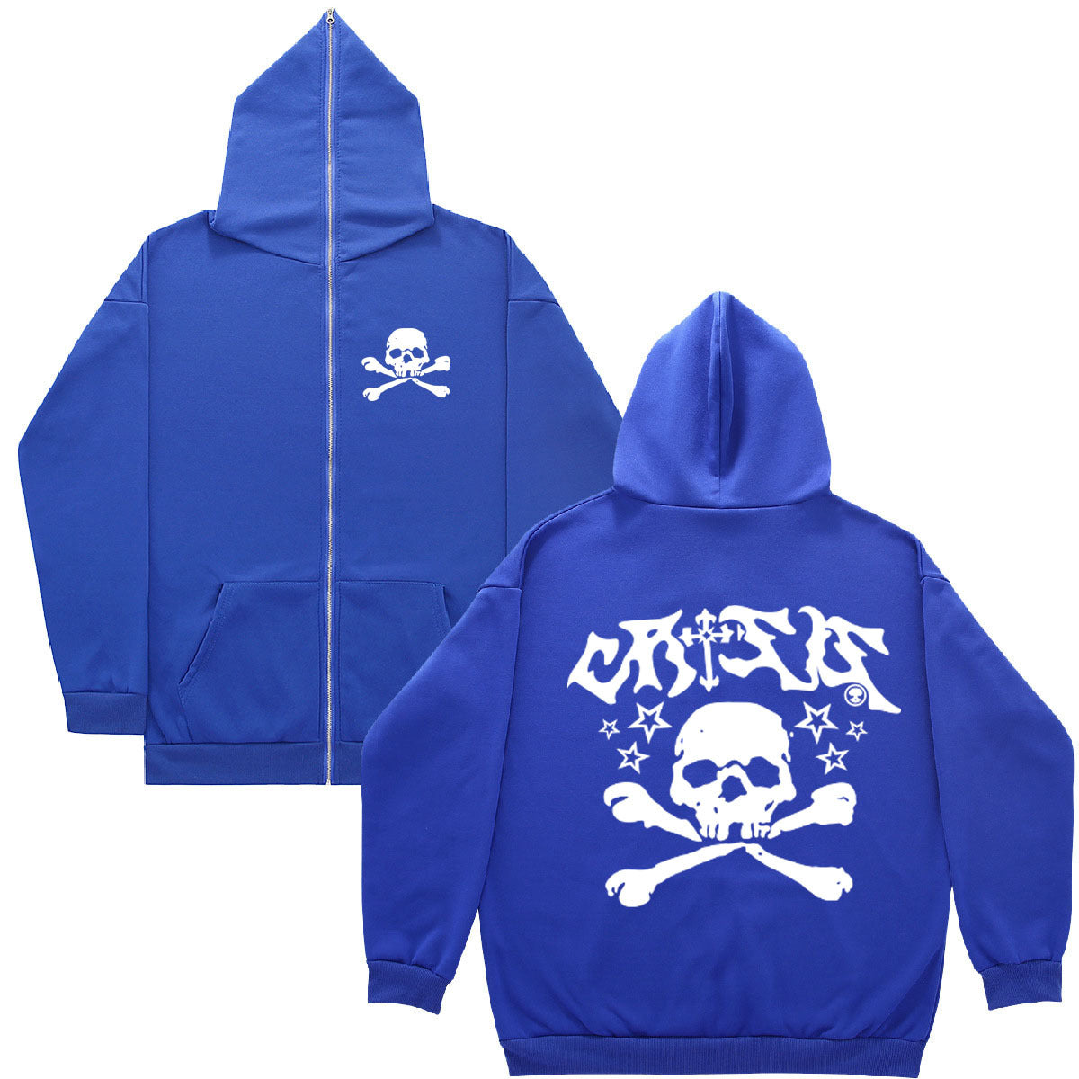 Damen Kapuzenpullover mit kreativem Totenkopfdesign Fudus