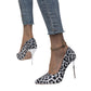 Damen High Heel Pumps mit Leopardenmuster