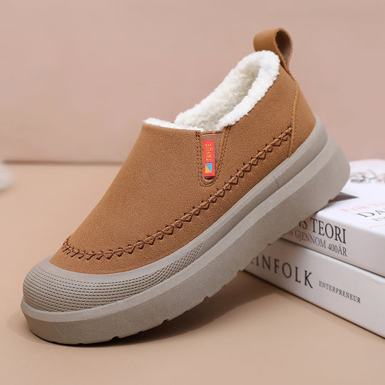Damen Komfortable und warme Slip-On Hausschuhe mit kuscheligem Innenfutter Fudus