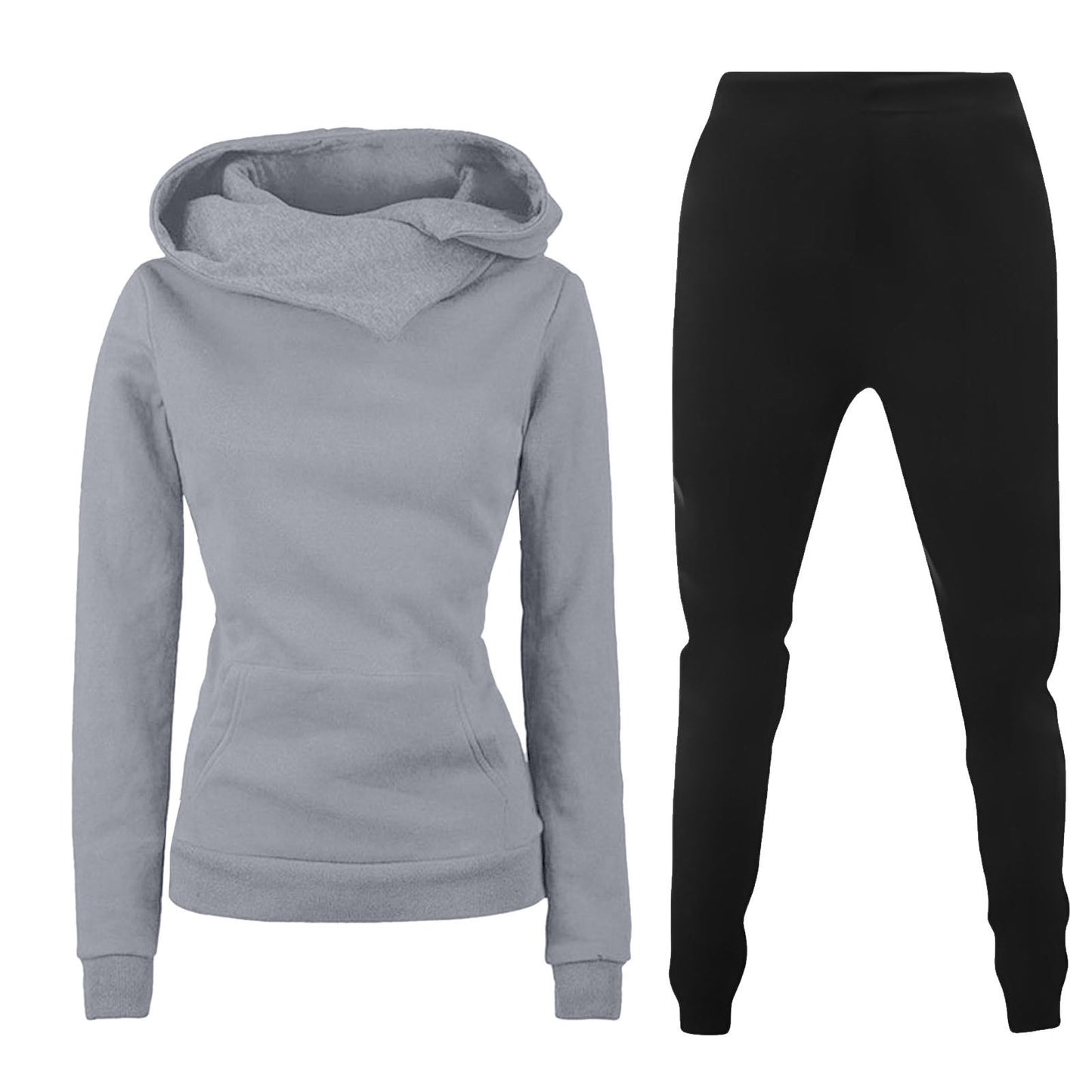 Damen Kapuzenpullover und Sporthose Kombination Fudus