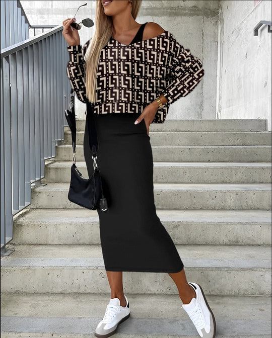 Damen Lässig Oversized Pullover mit V-Ausschnitt und schickem Schnitt Fudus